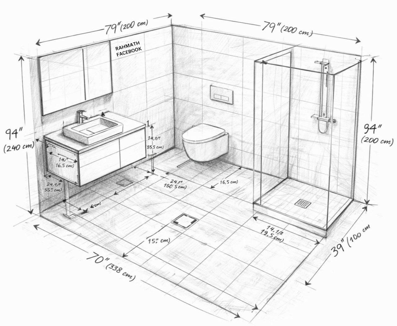 แบบห้องน้ำโมเดิร์น เกาะสมุย: ระยะติดตั้งและแปลนที่ถูกต้อง | CHK Structure