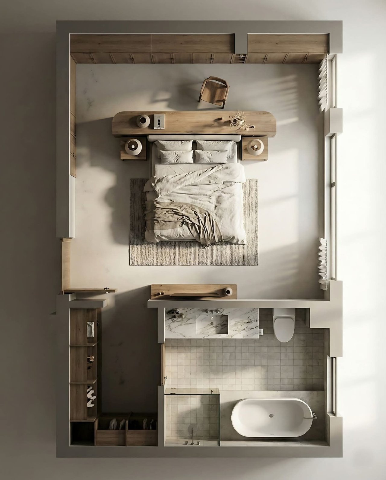 รีโนเวทบ้านเกาะสมุยสไตล์ Wabi-Sabi: เปลี่ยนพื้นที่จำกัดให้เป็นวิมานแห่งความเรียบง่าย