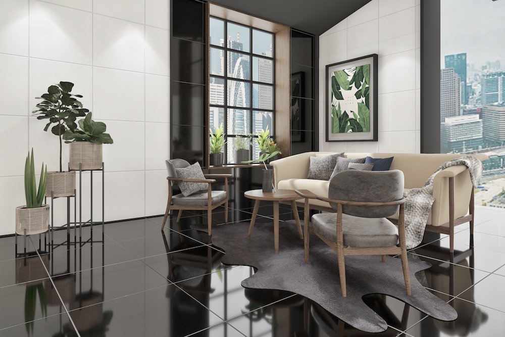 กระเบื้องปูพื้น FT 60X60 สวอน ไวท์ 8700 (POL) ตัดขอบ PM