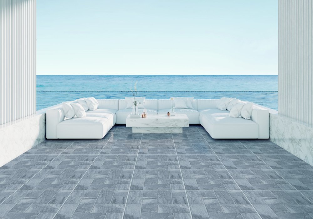 กระเบื้องปูพื้น FT 40x40 มอส สโตน เทา PM