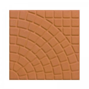 เพฟเม้นท์ ลายพัดโบก ส้ม DURA ขนาด 40 x 40 x 3.5 ซม. สีส้ม
