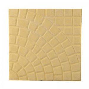 เพฟเม้นท์ ลายพัดโบก DURA ขนาด 40 x 40 x 3.5 ซม. สีเหลือง