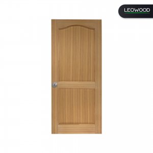 LeoDoor : ประตูไม้ ลูกฟัก 2 โค้ง สักลายตรง (ไม่ทำสี) - รูปที่ 2