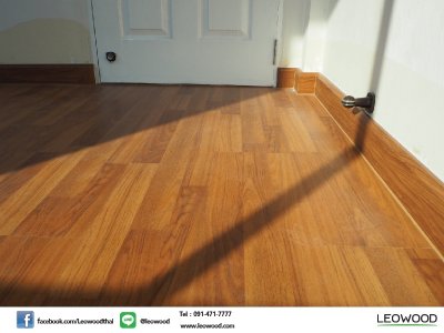 พื้นไม้ลามิเนตลีโอวูด หนา 12 มม. สี Trendy Teak - รูปที่ 8