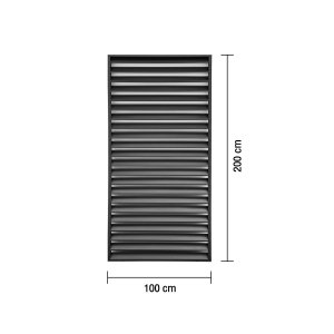 แผงบังตาเหล็กสำเร็จรูป KASSA รุ่น TBY-F03B ขนาด 100 x 4 x 200 ซม. สีดำ