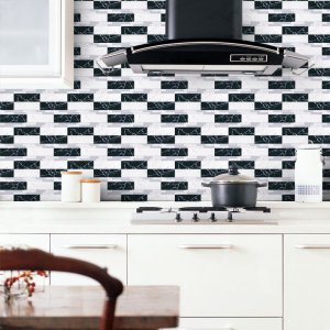 กระเบื้องผนัง KASSA รุ่น KS-VNW016 กาตาร์ ขนาด 10 x 16 นิ้ว (กล่อง 10 แผ่น) สีขาว - ดำ - รูปที่ 4