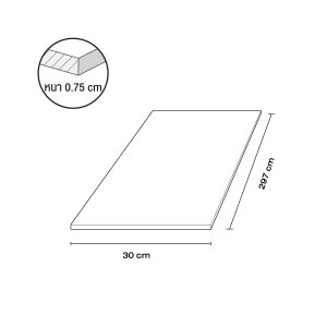 แผ่นผนัง KASSA รุ่น 30V103 ขนาด 30 x 297 x 0.75 ซม. สีไวท์มาเบิ้ล - รูปที่ 2
