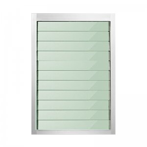 หน้าต่างอลูมิเนียมบานเกล็ด NK รุ่น 1บาน กระจกใสเขียว ขนาด 72 x 110 ซม. สีขาว - รูปที่ 1