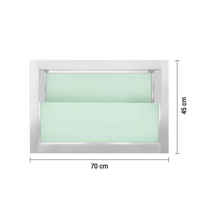 หน้าต่างอลูมิเนียมเกล็ดซ้อน NK รุ่น กระจกฝ้า ขนาด 45 x 70 ซม. สีขาว - รูปที่ 2