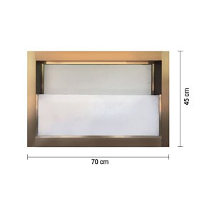 หน้าต่างอลูมิเนียมเกล็ดซ้อน NK รุ่น กระจกฝ้า ขนาด 70 x 45 ซม. สีชา - รูปที่ 2