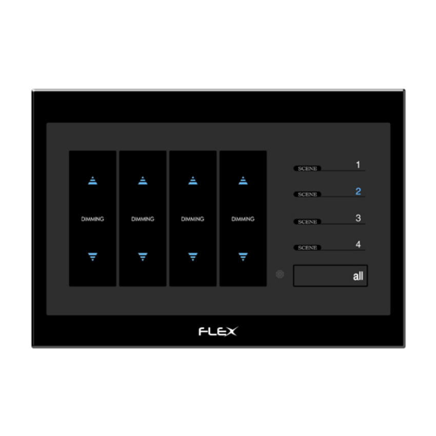 FLX-FXA-0400-B 4Dimmers 4Scenes All On/Off