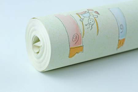 วอลเปเปอร์ติดผนังลายศิลปะภาพวาดจากเด็กๆ พื้นสีเหลือง รหัส F0701 สมุย - รูปที่ 2