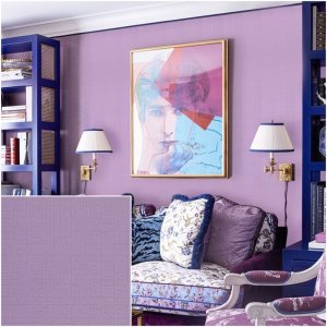 วอลเปเปอร์ติดผนังลายเรียบคลาสสิค สีม่วง รหัส CH 825014