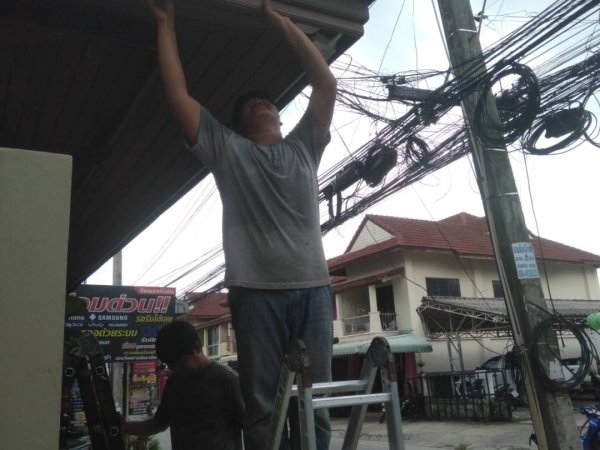 ติดตั้งกล้องวงจรปิดสำนักงานต่อวีซ่า คุณเมย์เฉวง (CCTV Installation for Visa Extension Office, Khun May Chaweng)